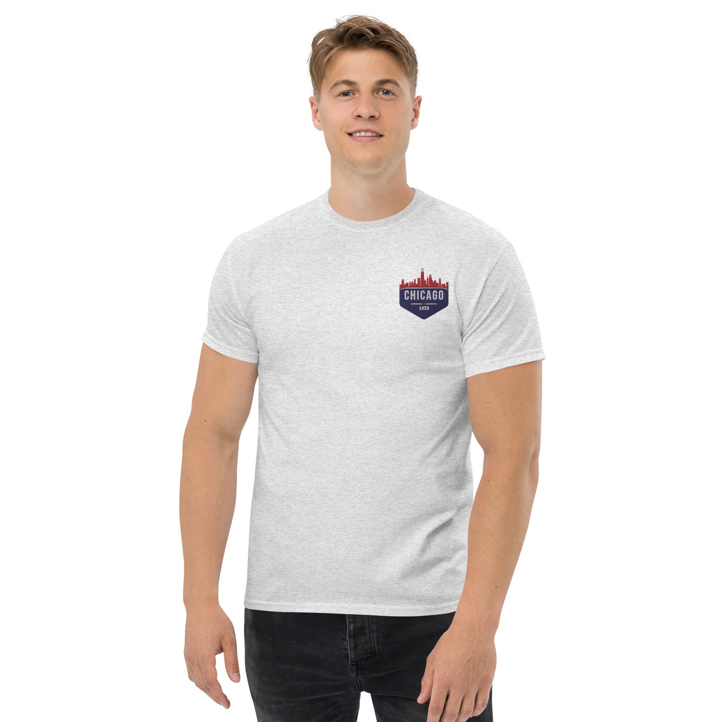 Men's Classic Tee | Embroidered Chicago Cubs Theme Patch