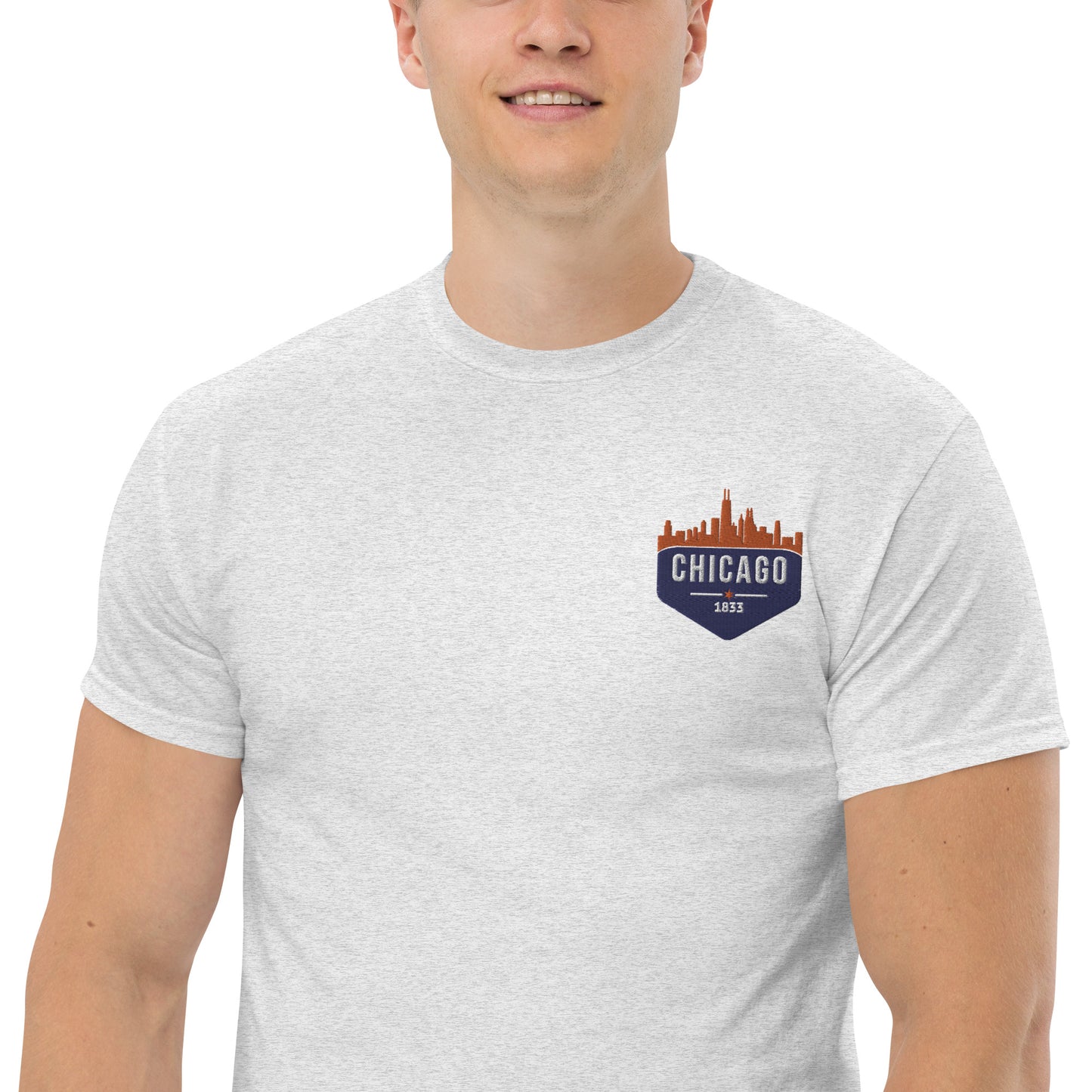 Men's Classic Tee | Embroidered Chicago Bears Theme Patch