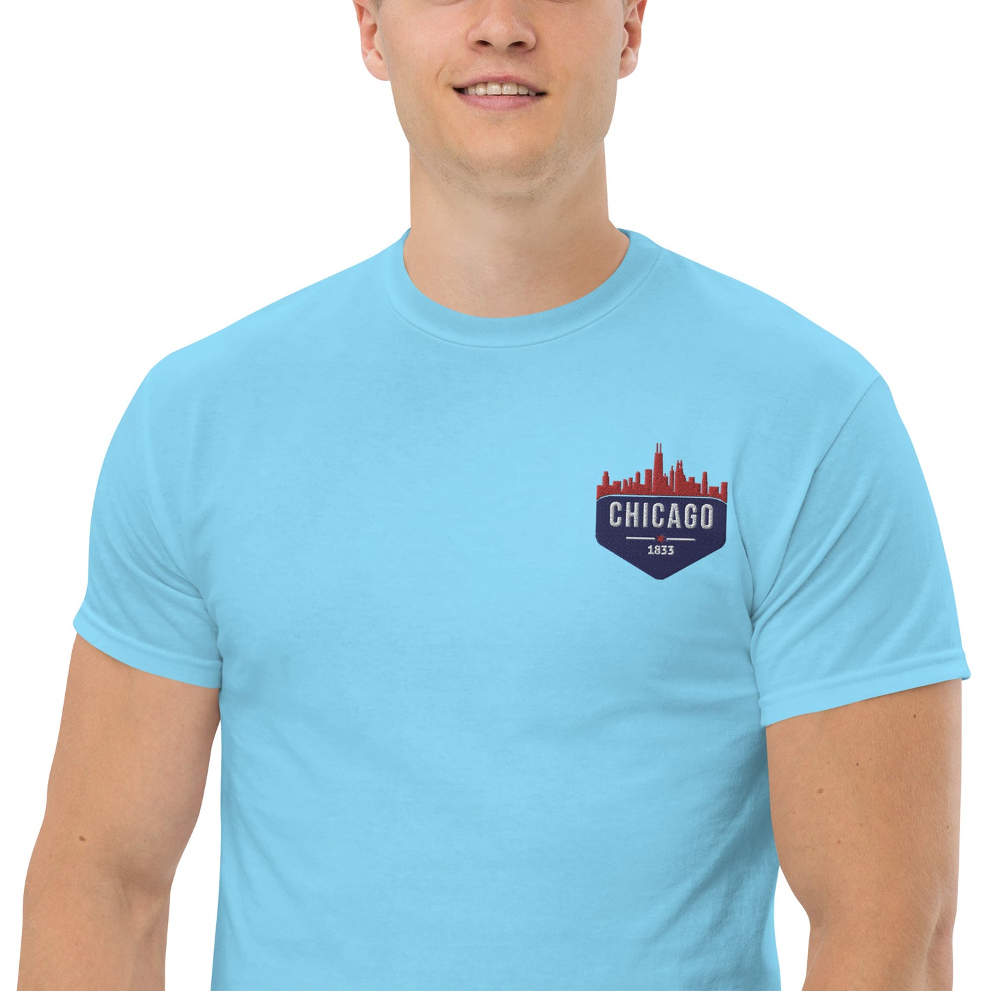 Men's Classic Tee | Embroidered Chicago Cubs Theme Patch
