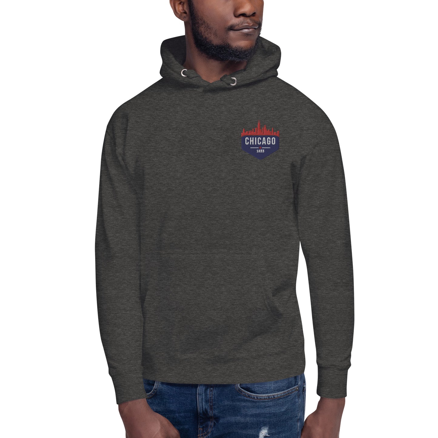 Men's Hoodie | Embroidered Chicago Cubs Theme Patch