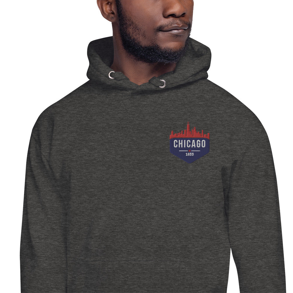Men's Hoodie | Embroidered Chicago Cubs Theme Patch