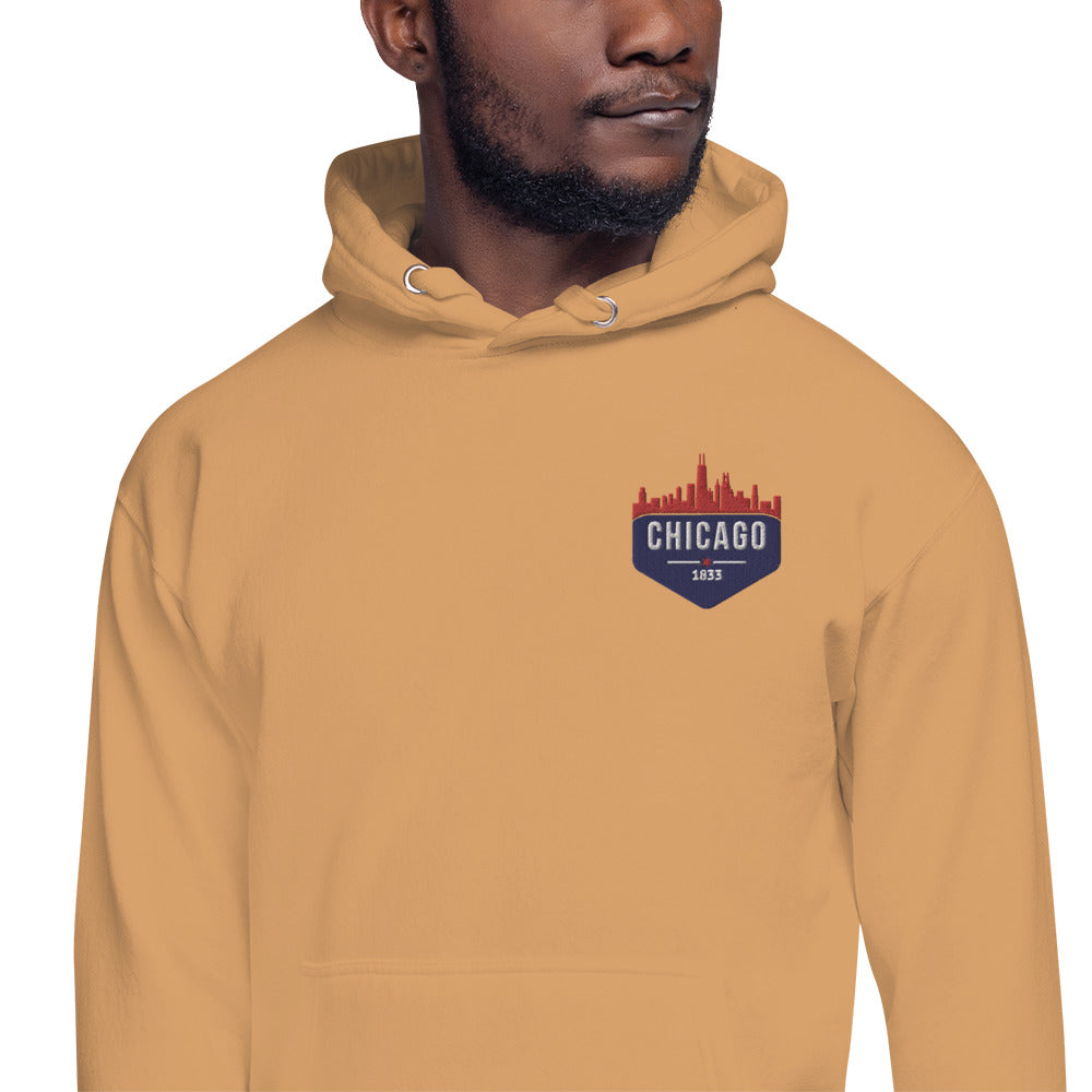 Men's Hoodie | Embroidered Chicago Cubs Theme Patch
