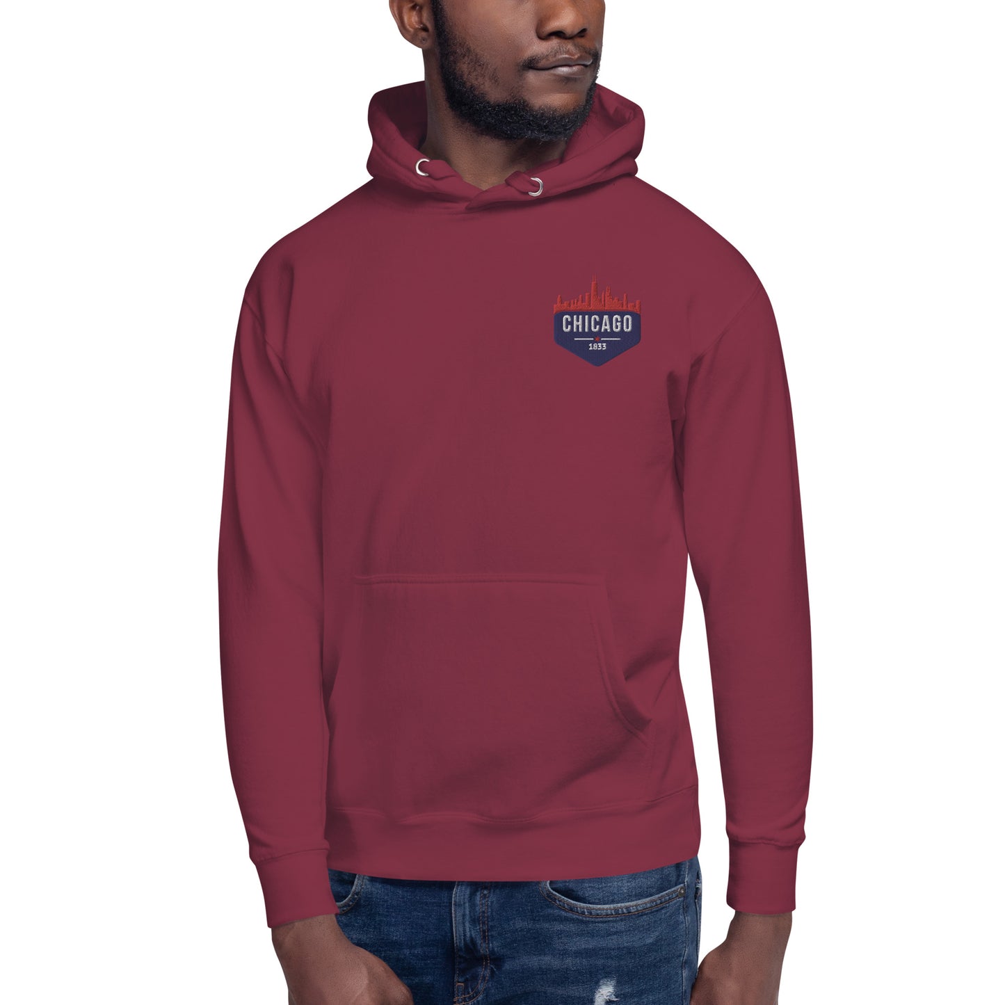 Men's Hoodie | Embroidered Chicago Cubs Theme Patch