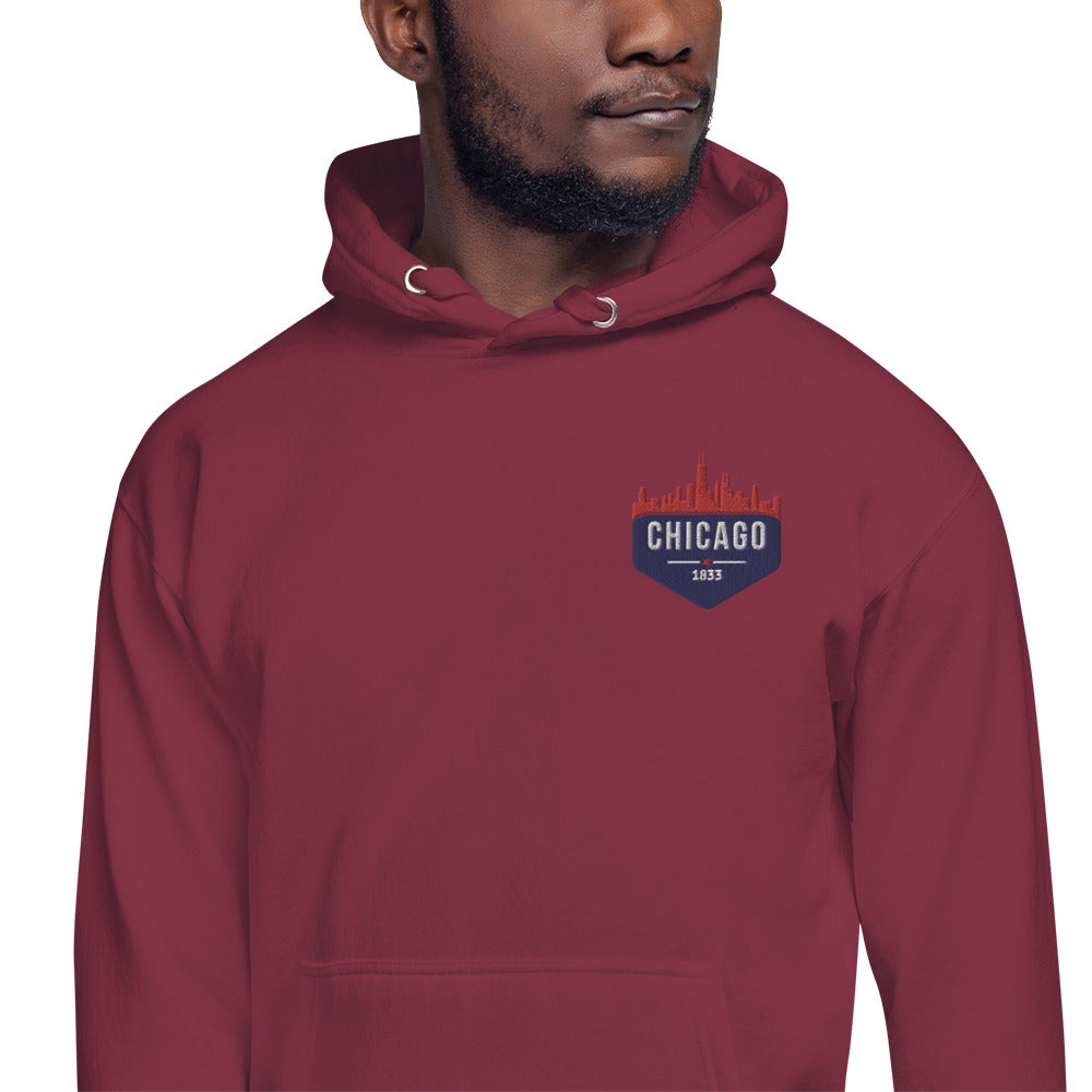 Men's Hoodie | Embroidered Chicago Cubs Theme Patch