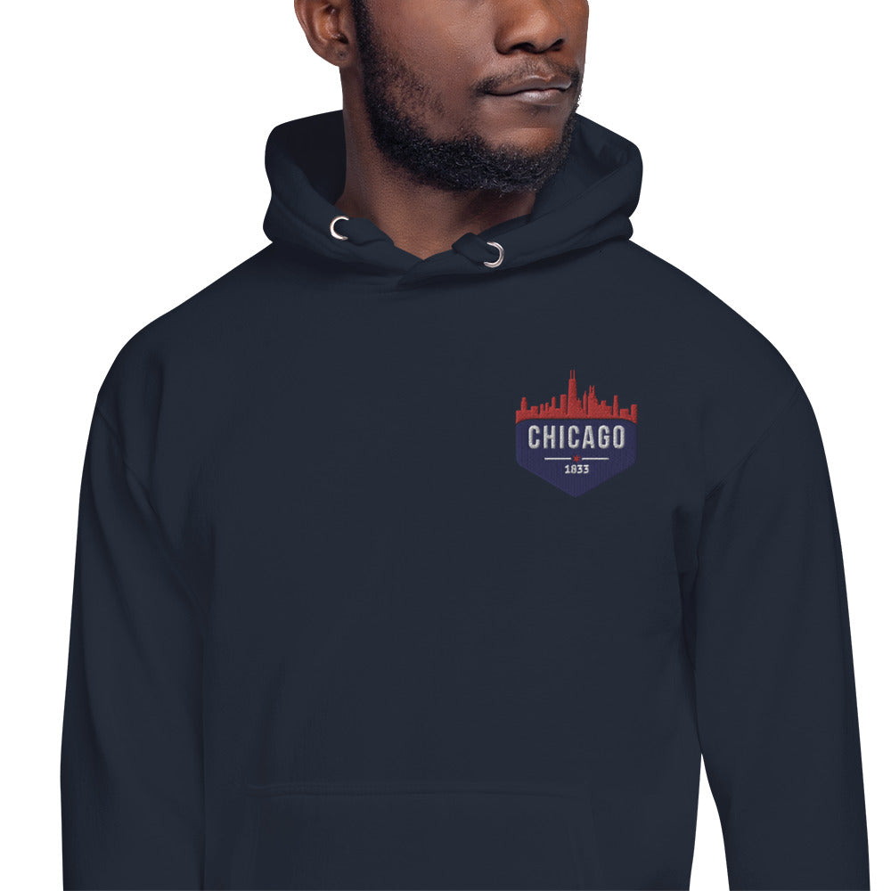Men's Hoodie | Embroidered Chicago Cubs Theme Patch