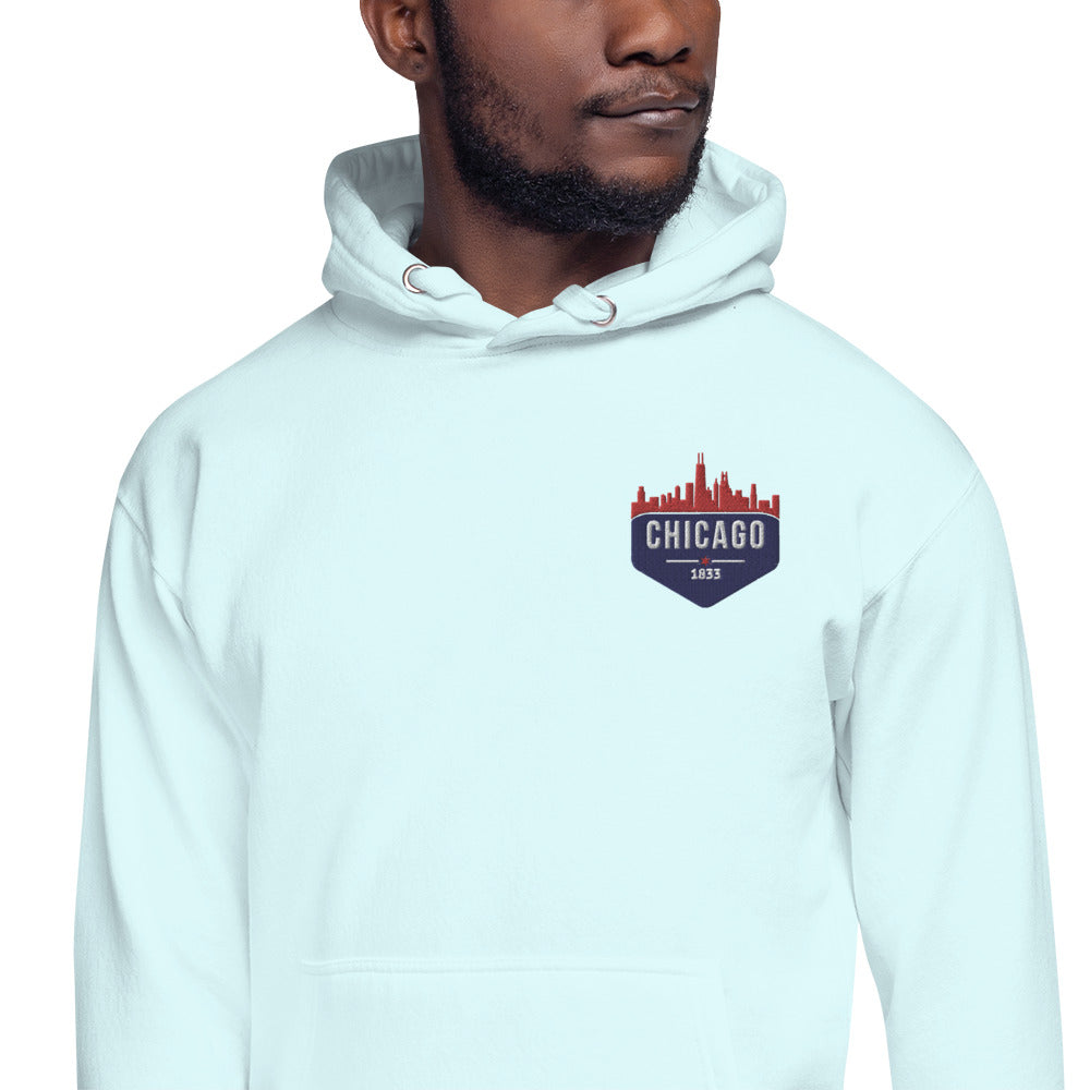 Men's Hoodie | Embroidered Chicago Cubs Theme Patch