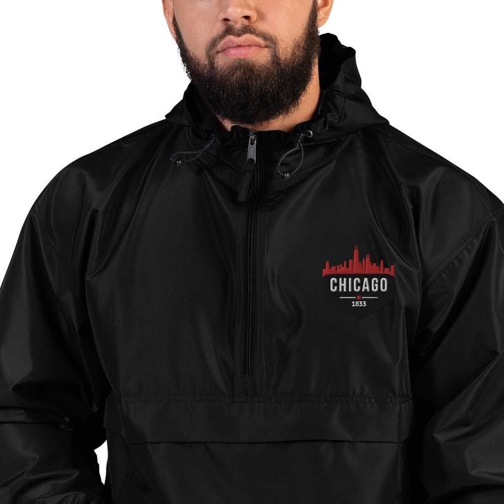 Champion Packable Jacket | Embroidered Chicago Bulls Theme