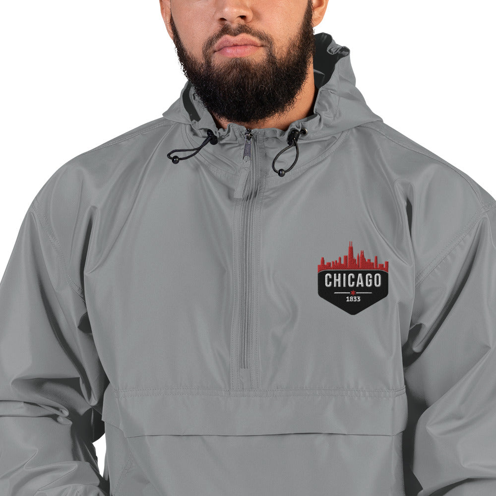 Champion Packable Jacket | Embroidered Chicago Bulls Theme