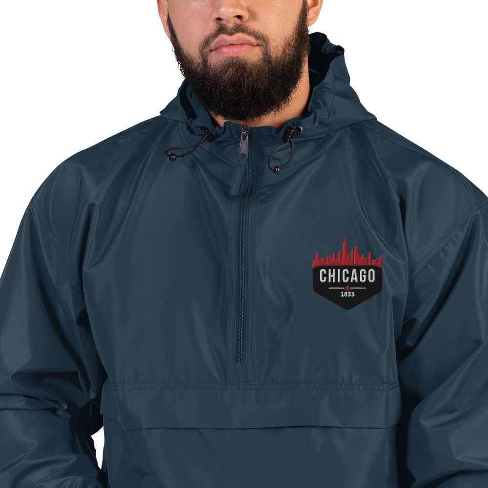Champion Packable Jacket | Embroidered Chicago Bulls Theme