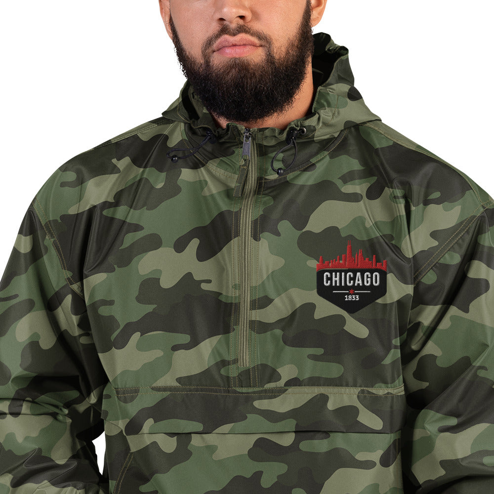 Champion Packable Jacket | Embroidered Chicago Bulls Theme