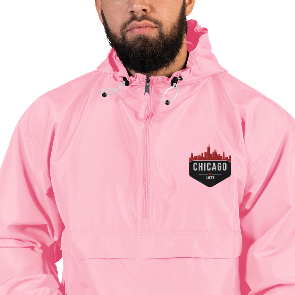 Champion Packable Jacket | Embroidered Chicago Bulls Theme