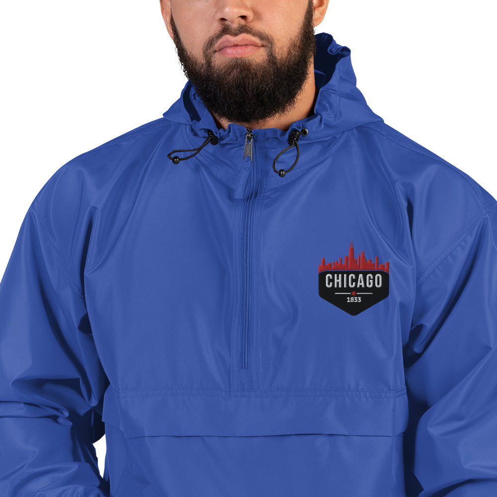 Champion Packable Jacket | Embroidered Chicago Bulls Theme