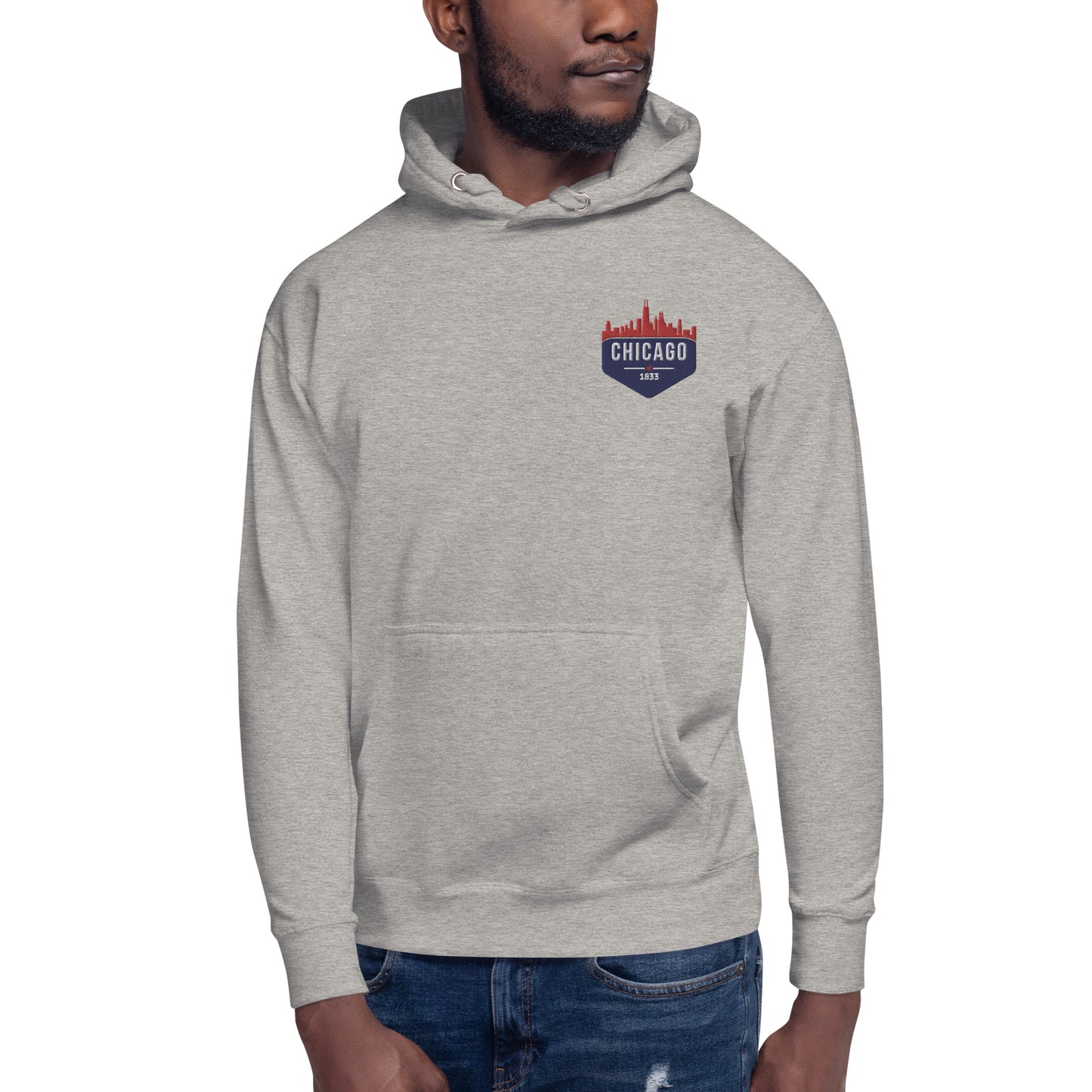 Men's Hoodie | Embroidered Chicago Cubs Theme Patch