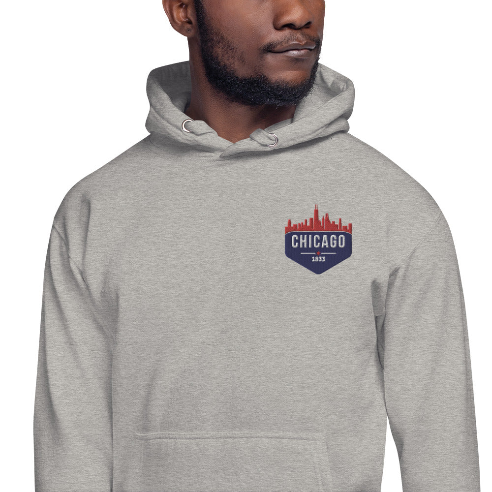 Men's Hoodie | Embroidered Chicago Cubs Theme Patch
