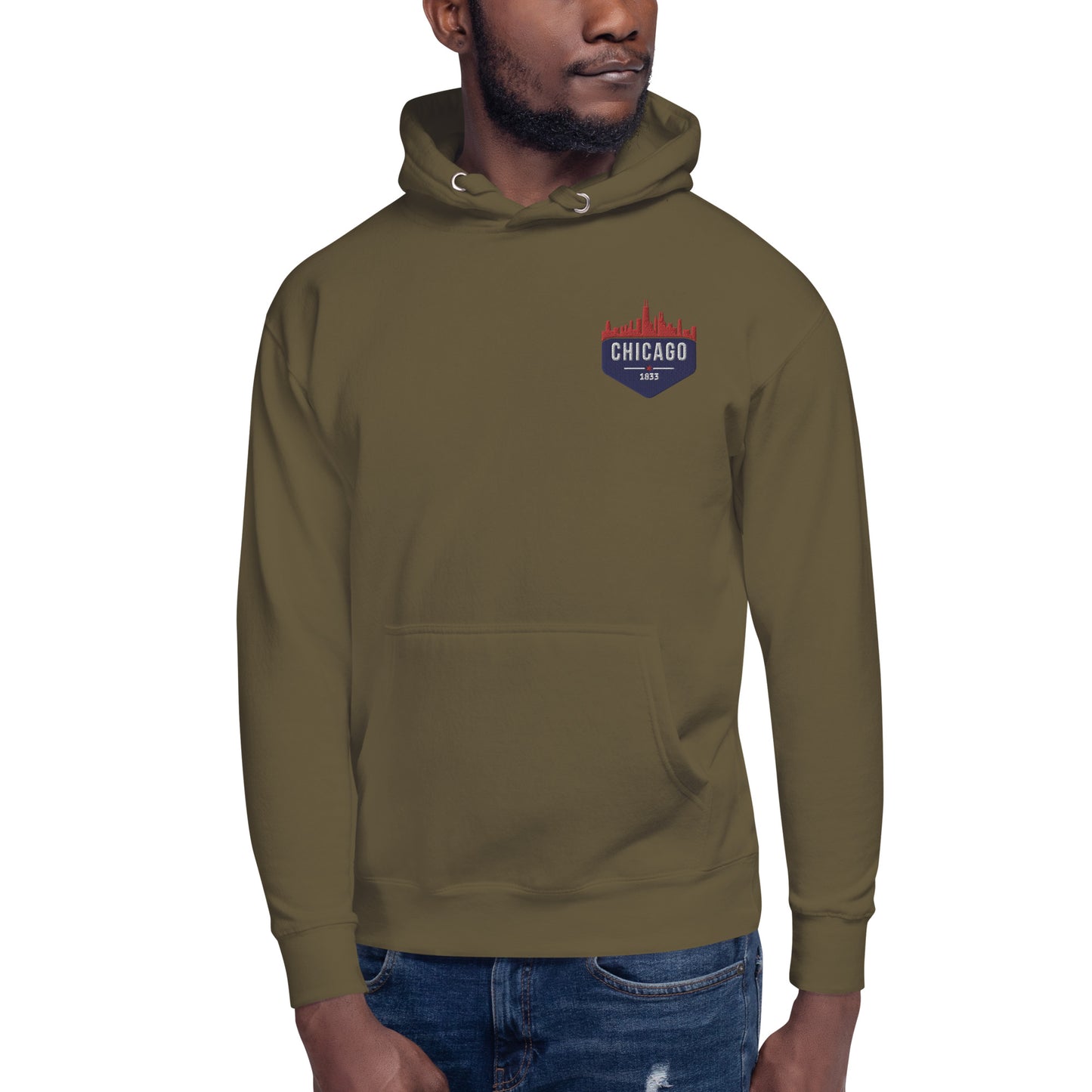 Men's Hoodie | Embroidered Chicago Cubs Theme Patch