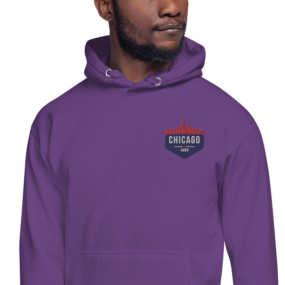 Men's Hoodie | Embroidered Chicago Cubs Theme Patch